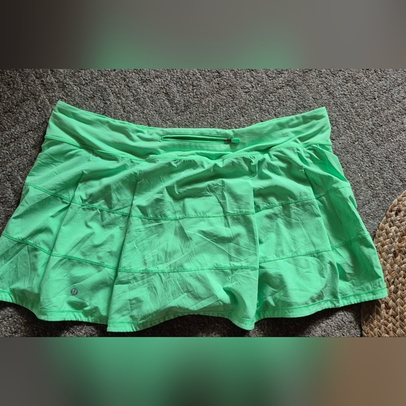 lululemon athletica Pace Rival Skirt/Skort Sz.18 Green - Picture 4 of 11